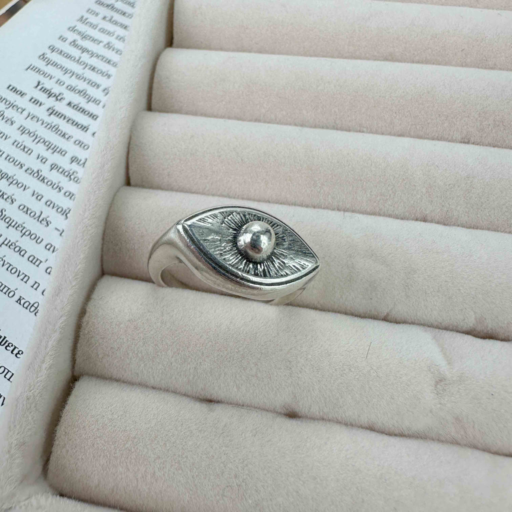 Δαχτυλίδι Μάτι με Ανάγλυφη Λεπτομέρεια