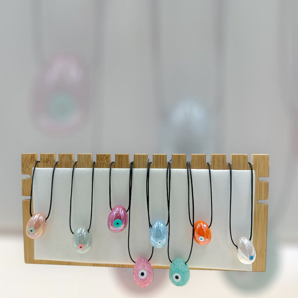 Κολιέ κεραμικό αυγό 19*26 (Αλυσίδα/Δέρμα)