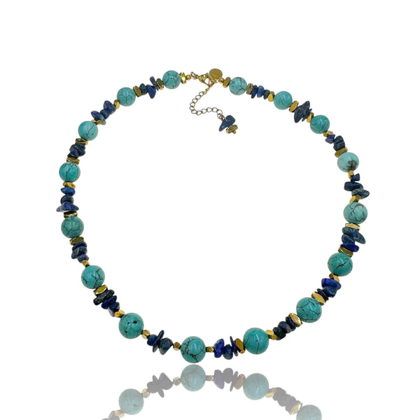 Κολιέ Με Lapis Lazuli και Τυρκουάζ Χαολίτες