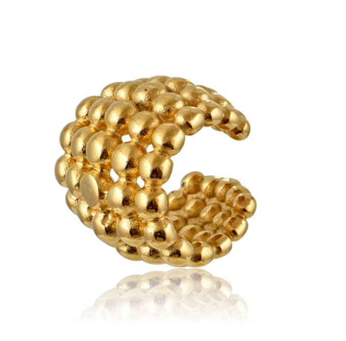 Bold Glow – Επίχρυσο Ear Cuff Bubble Statement  (1τεμ)