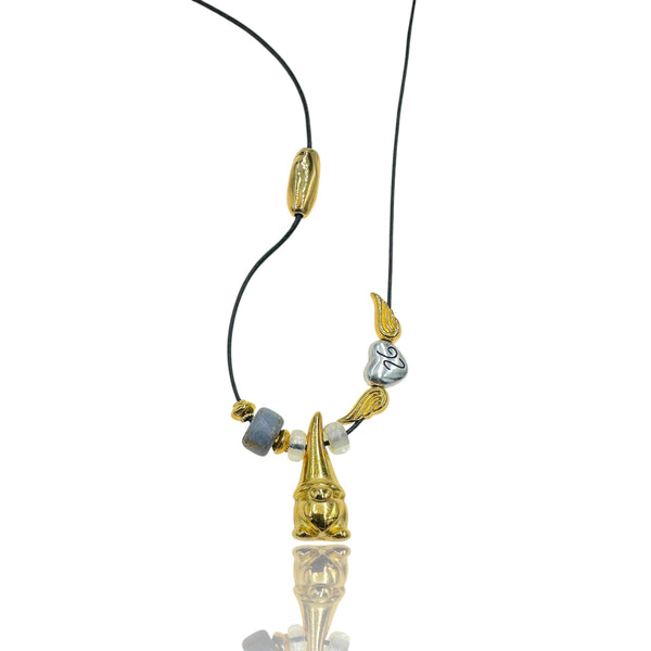 Γούρι Κολιέ 2026 με Χρυσό Νάνο & Καρδιά Φτερωτή