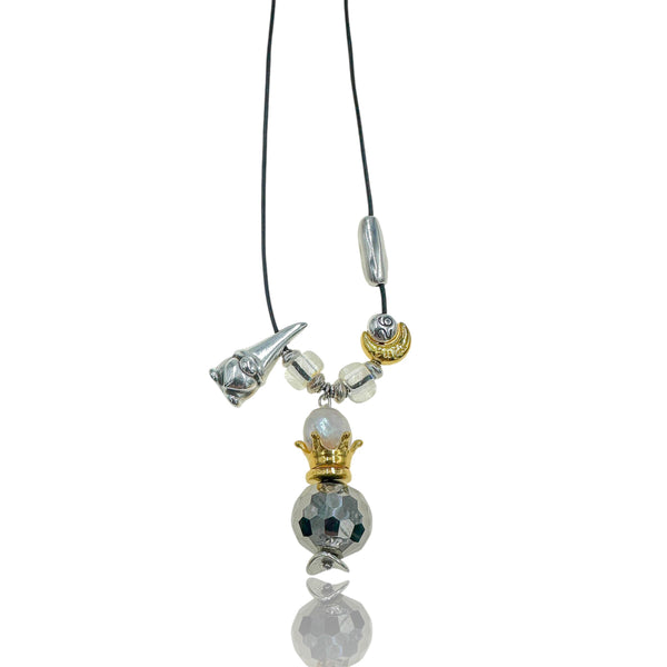 Γούρι 2026 Κολιέ με Νάνο, Στέμμα και Κρύσταλλο – Glimmer of Hope Pendant