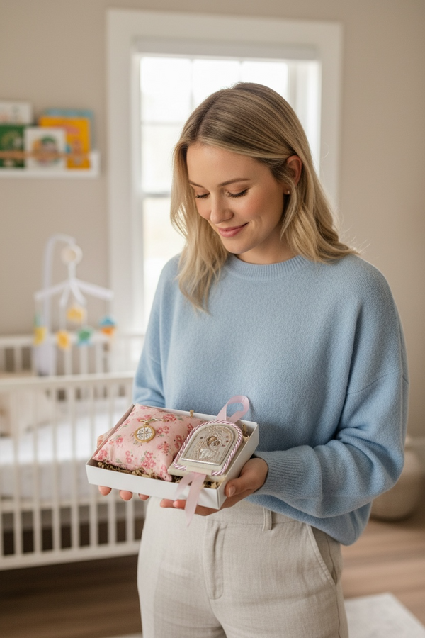 Baby Kit Νεογέννητου Κοριτσιού – Εικόνα Παναγίας Βηθλεεμίτισσας & Παραμάνα IC XC NIKA