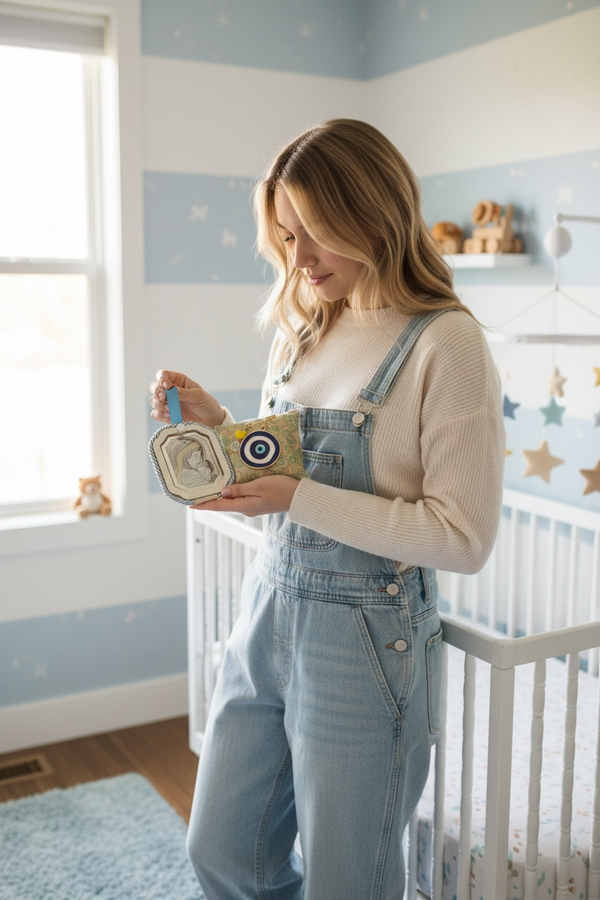 Baby Kit Νεογέννητου Αγοριού – Εικόνα Παναγίας & Παραμάνα Μάτι