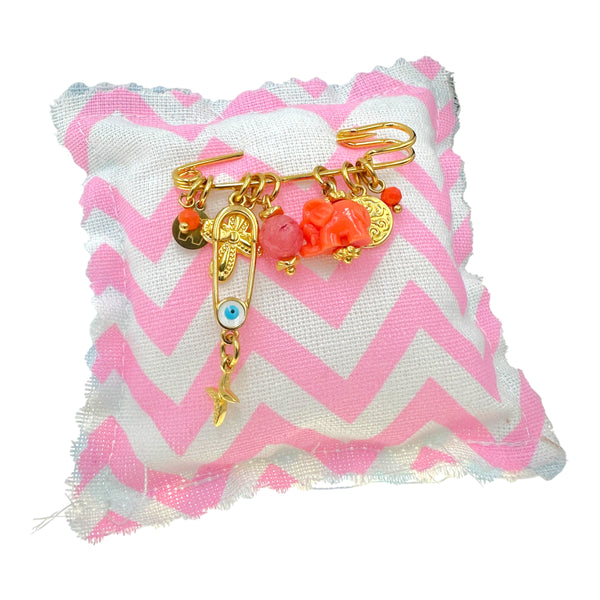 Παραμάνα παιδική με ελεφαντάκι και κρεμαστή παραμάνα mini