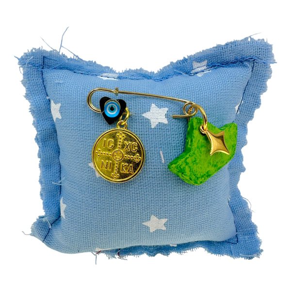 Παραμάνα παιδική για αγοράκι Καράβι πράσινο & κρεμαστό IC-XC NIKA