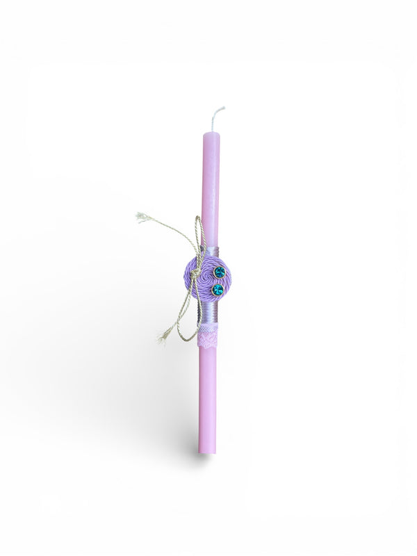 Λαμπάδα Σκουλαρίκια με Κρύσταλλα καρφωτά Χρώμα Πετρόλ