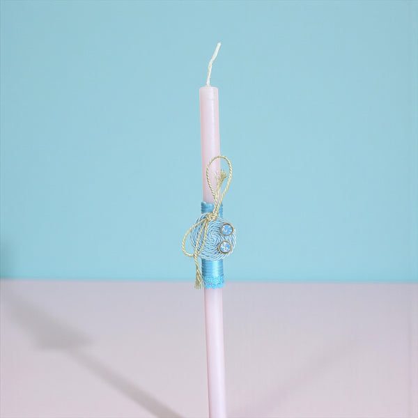 Λαμπάδα Σκουλαρίκια με Κρύσταλλα καρφωτά Χρώμα Μπλε