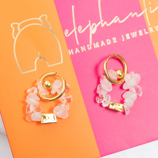 Σκουλαρίκια Κρίκοι με chips ''Oceanica Chips''