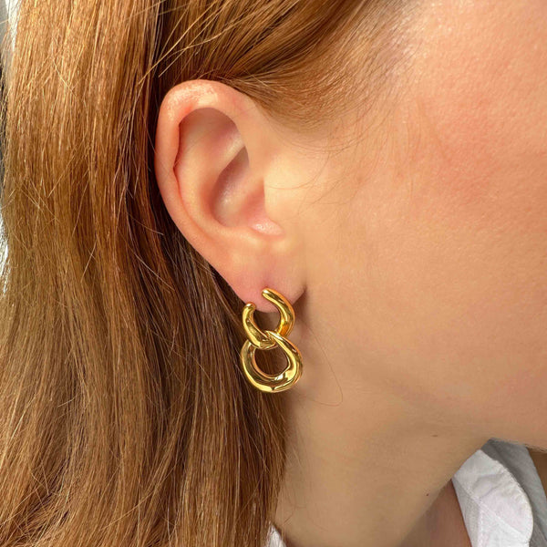 Σκουλαρίκια καρφωτά Bond Chain