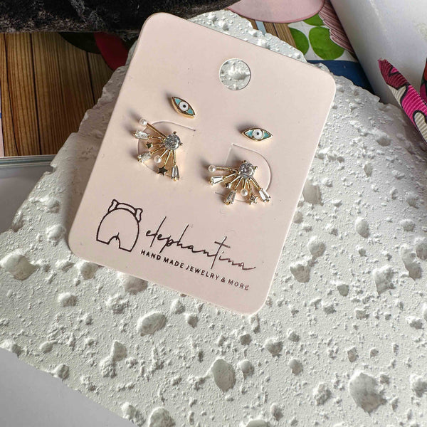 Σκουλαρίκια Σετ 2 ζευγάρια Kassiopi & Eye