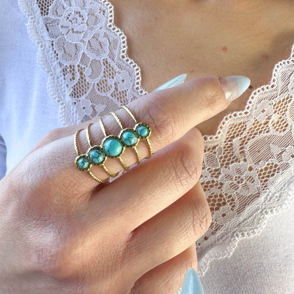 Δαχτυλίδι με μπλε πέτρες Little Gems