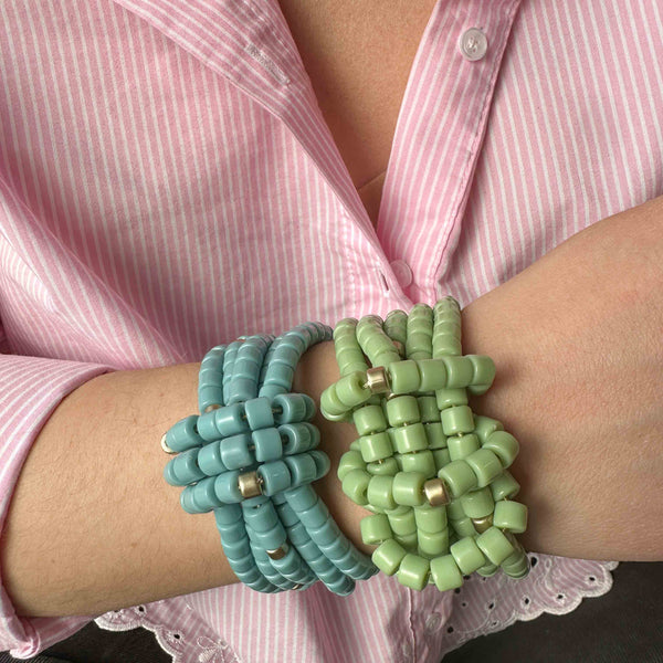 Βραχιόλι Ελαστικό με Χάντρες Πολύσειρο - Σχέδιο Κόμπος