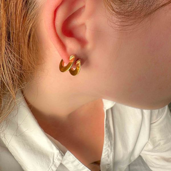 Σκουλαρίκια κρίκοι Flat