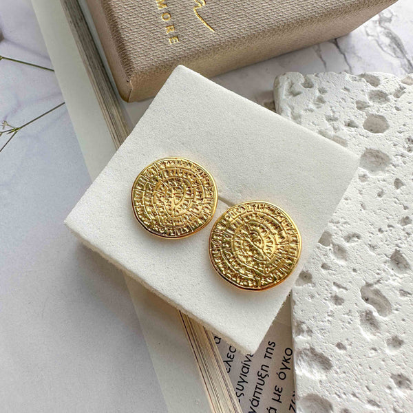 Σκουλαρίκια καρφωτά Δίσκoς της Φαιστoύ