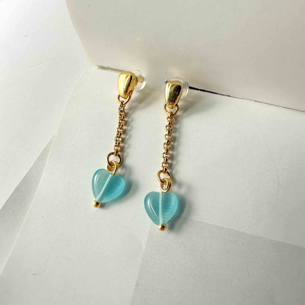 Σκουλαρίκια Cat's Eye Baby Blue