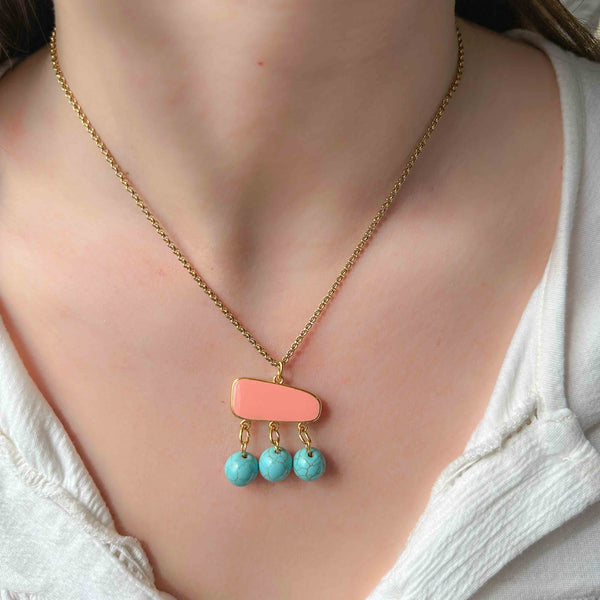 Κολιέ με πέτρες Rose Petal