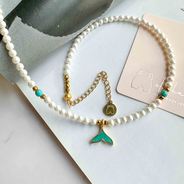 Κολιέ με πέρλες και Τίρκουαζ Γοργόνα