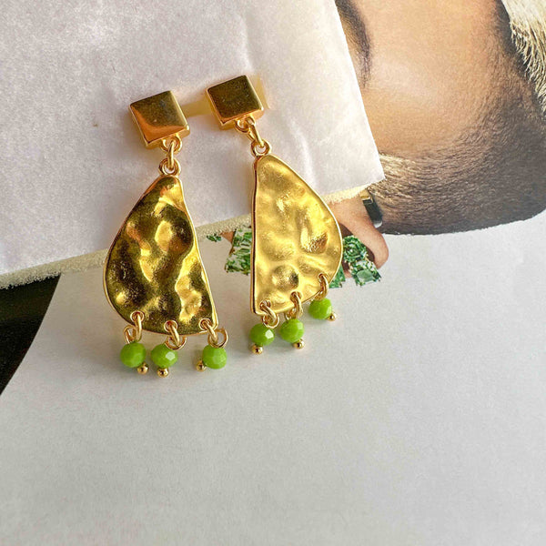 Σκουλαρίκια Σφυρήλατο σχέδιο Εθνικ