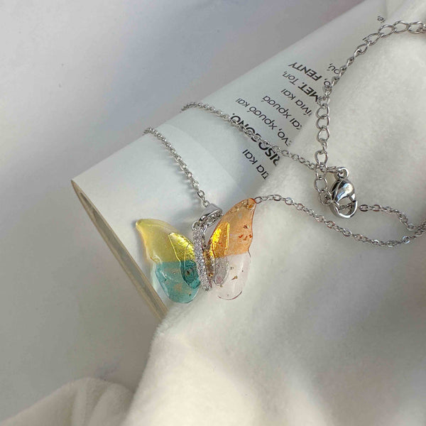 Κολιέ αλυσίδα Πεταλούδα Fira με Ζιργκόν