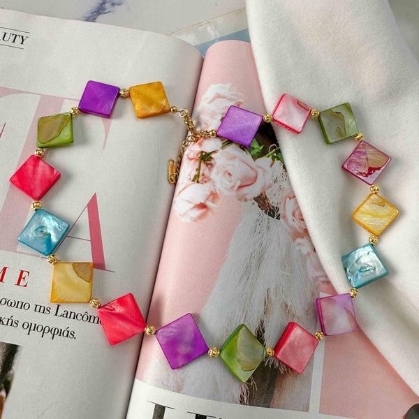 Κολιέ με πολύχρωμο Φίλντισι