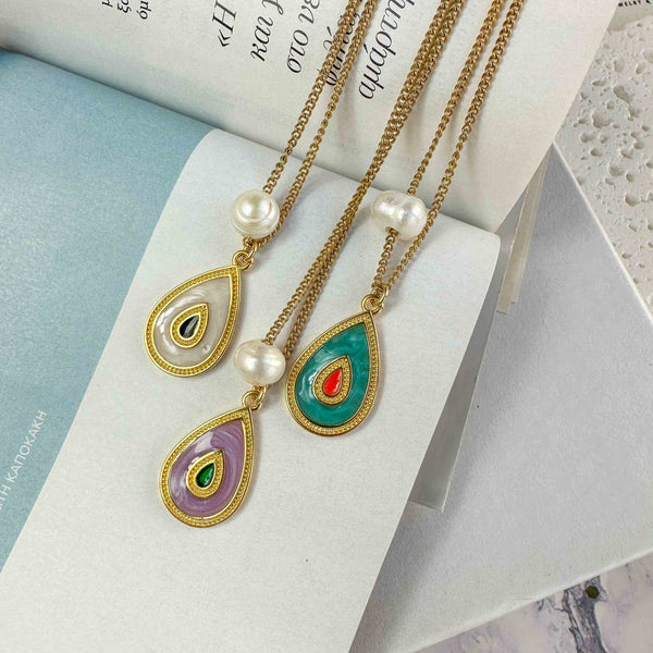 Κολιέ Σταγόνες Multicolors Drops