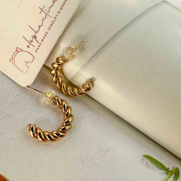 Σκουλαρίκια Κρίκοι Στριφτοί από Ατσάλι