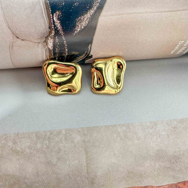 Σκουλαρίκια Καρφωτά Παραλληλόγραμμα από Ατσάλι