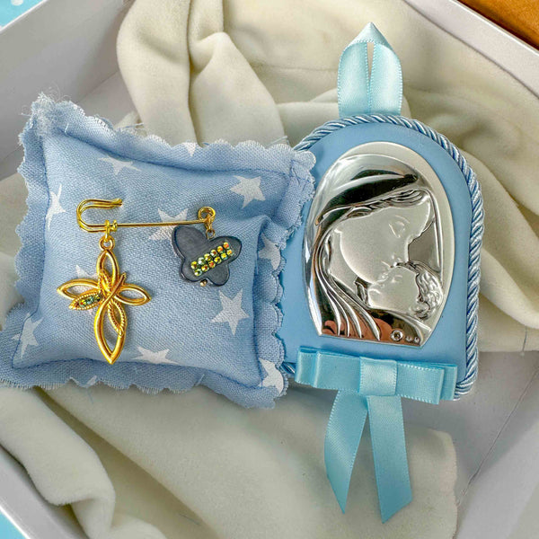 Σετ Δώρου Νεογέννητου Αγοριού με Εικόνα & Παραμάνα Πεταλούδα