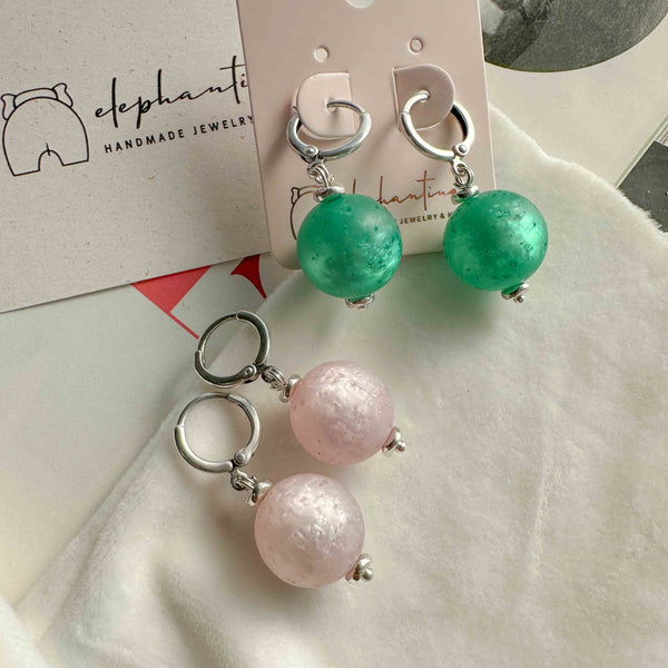 Σκουλαρίκια Lights Silver με κρεμαστή πέτρα