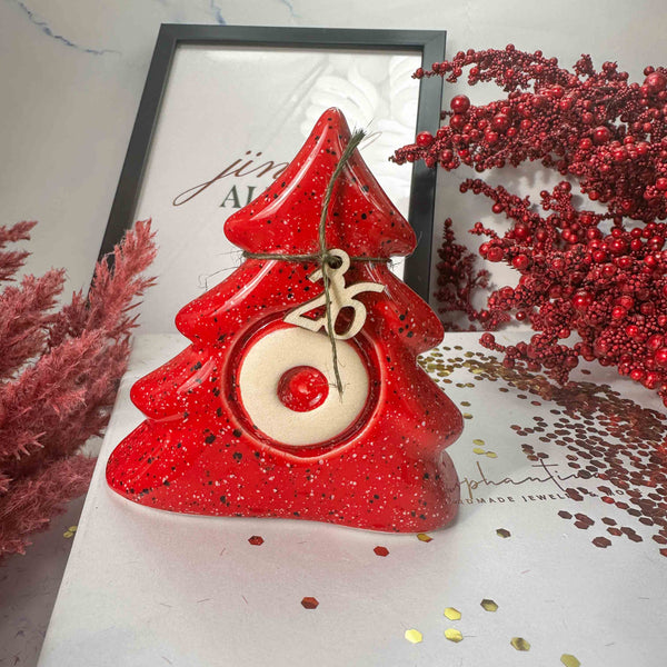 Γούρι Χριστουγεννιάτικο Δέντρο - Μάτι σε Κόκκινο Χρώμα