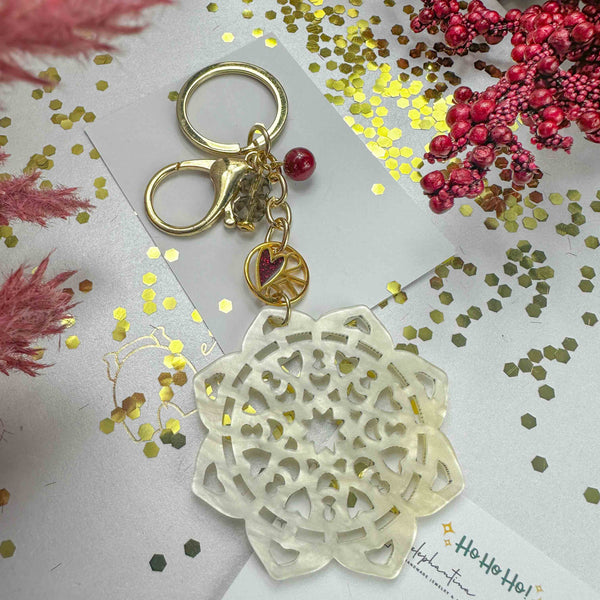 Μπρελόκ Γούρι 2026 Λευκή Χιονονιφάδα