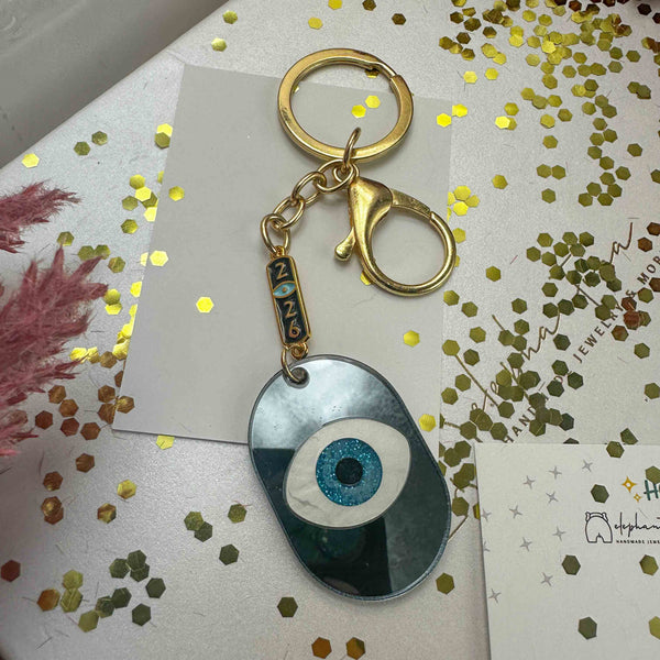 Γούρι Μπρελόκ 2026 με Μάτι Plexiglass & Σμάλτο