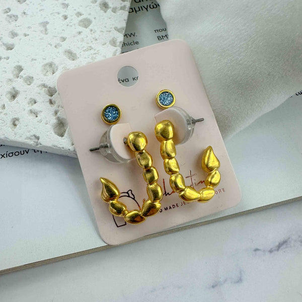 Σκουλαρίκια Σετ 2 ζευγάρια Glitter Scorpio