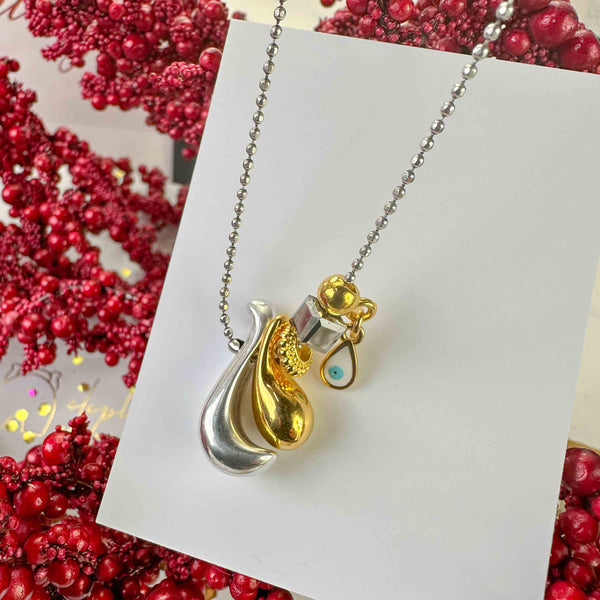 Γούρι 2026 - Drops με ματάκι σε ατσάλινη αλυσίδα