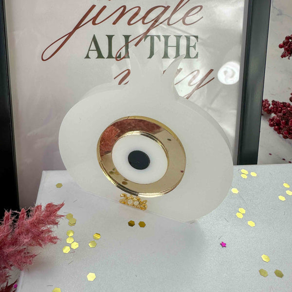 Γούρι Ρόδι Plexiglass με Χρυσό Ματάκι και 2026