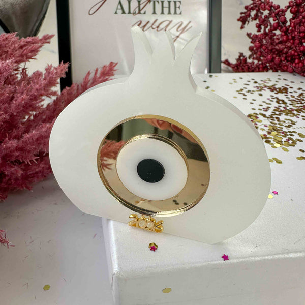 Γούρι Ρόδι Plexiglass με Χρυσό Ματάκι και 2026