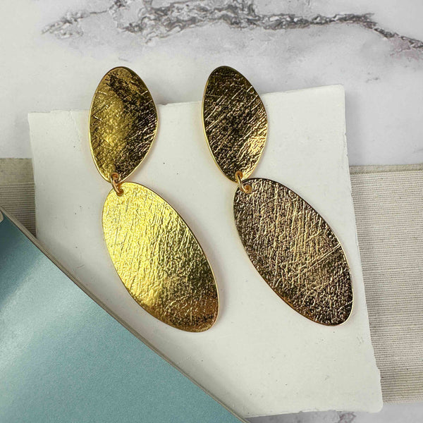Σκουλαρίκια καρφωτά Metallic foil