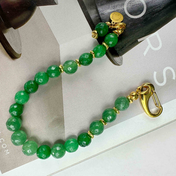 Βραχιόλι με σμαραγδί αχάτες