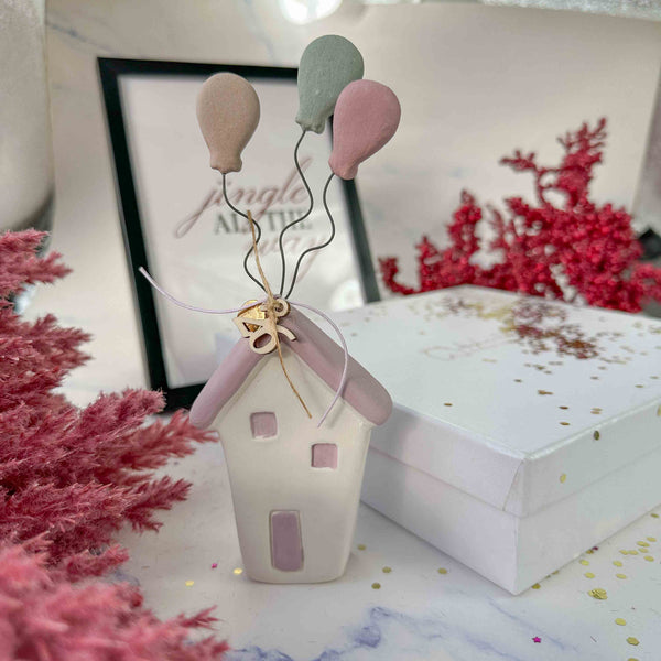 Σπιτάκι Κεραμικό Γούρι με Μπαλόνια 2026