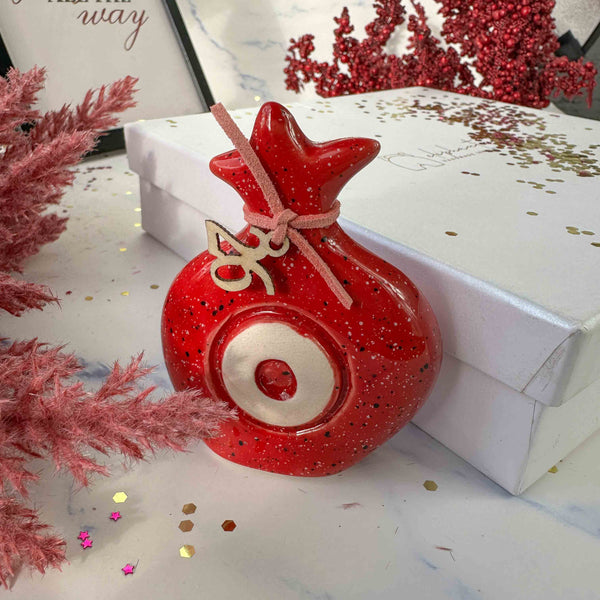 Κεραμικό Κόκκινο Ρόδι Μάτι Γούρι 2026