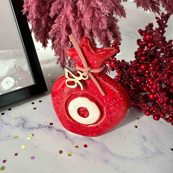 Κεραμικό Κόκκινο Ρόδι Μάτι Γούρι 2026