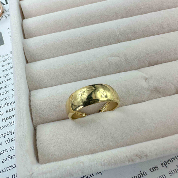Φαρδύ Χρυσό Δαχτυλίδι