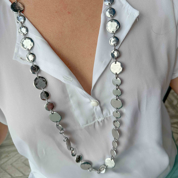 Μακρύ Κολιέ Δίσκοι σε Χρυσό ή Ασημί