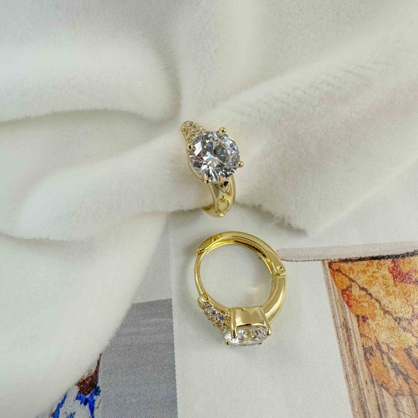 Σκουλαρίκια Με Λευκό Κρύσταλλο Και Ζιργκόν