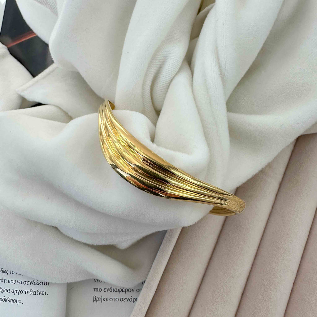 Ανάγλυφη Επιχρυσωμένη Ατσάλινη Χειροπέδα