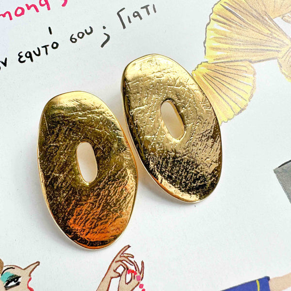 Σκουλαρίκια καρφωτά σφυρήλατα Foil