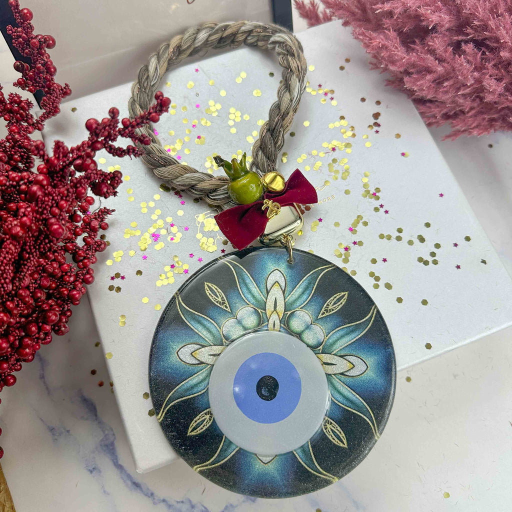 Γούρι 2026 με Μάτι & Ανάγλυφο Σχέδιο Λουλουδιού