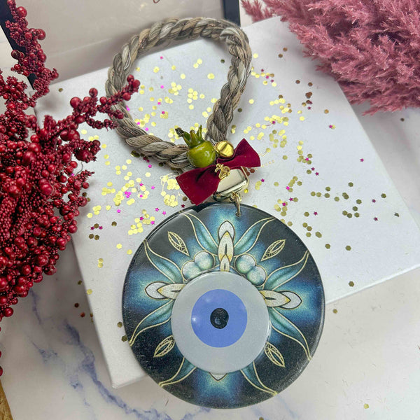 Γούρι 2026 με Μάτι & Ανάγλυφο Σχέδιο Λουλουδιού