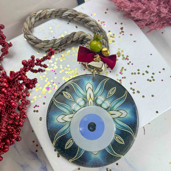 Γούρι 2026 με Μάτι & Ανάγλυφο Σχέδιο Λουλουδιού